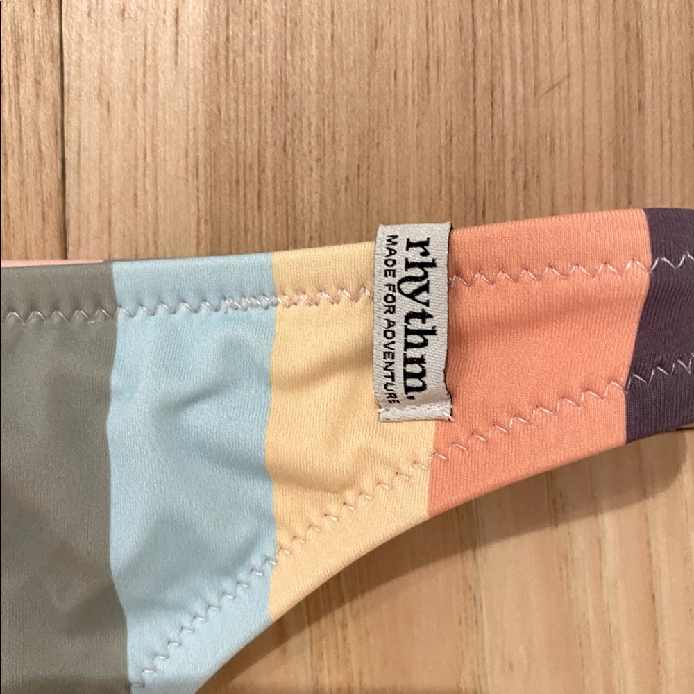 Rhythm. Multi-Color Striped Triangle Bikini - Picture 5 of 8
